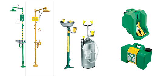 Emergency showers and eyewash